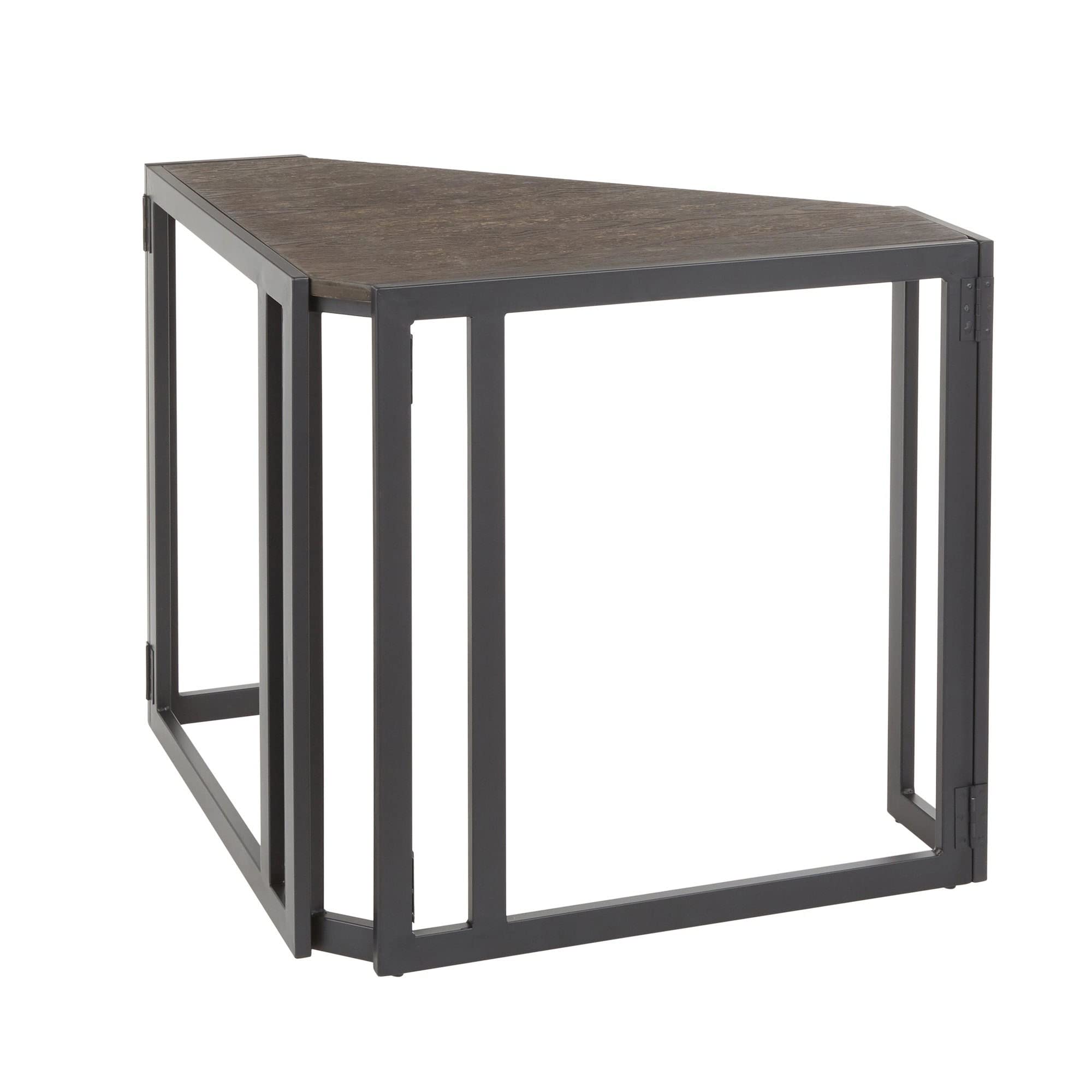 LumiSource Roman Corner Desk - Black Home Office Computer Desk for Small Spaces, Bedroom, Gaming & Farmhouse Style | Compact Writing & Workstation Solution