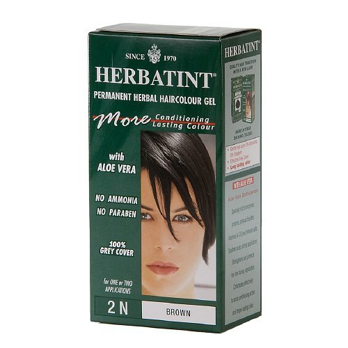 Herbatint Permanent Herbal Haircolor Gel - 2N Natural Brown (4.5 oz / 135 ml) | Ammonia-Free, Chemical-Free Hair Dye for Gray Coverage | At-Home Salon Quality Hair Coloring for Women & Men