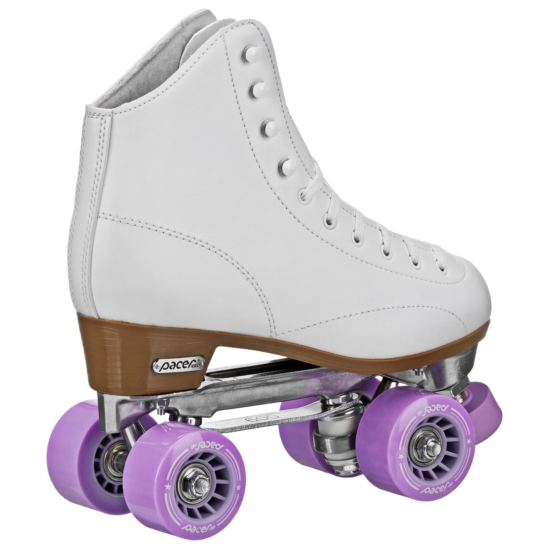 Pacer Stratos Traditional Quad Roller Skates for Indoor Rink - Comfortable & Durable Skates for Roller Derby, Artistic Skating & Recreational Use