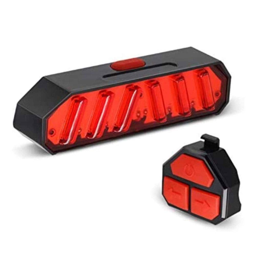 USB Rechargeable 100 Lumens LED Smart Bike Tail Light - Waterproof Bicycle Rear Light with Remote Control for Road Bikes, Mountain Bikes & Commuting - Night Riding Safety Gear for Cycling, Jogging & Outdoor Activities