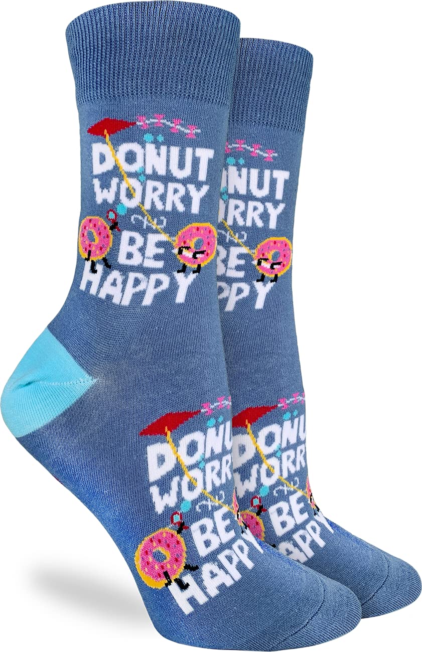 Good Luck Sock Women's Food Pattern Crew Socks - Fun Novelty Socks for Women - Perfect Gift for Food Lovers, Birthday & Christmas