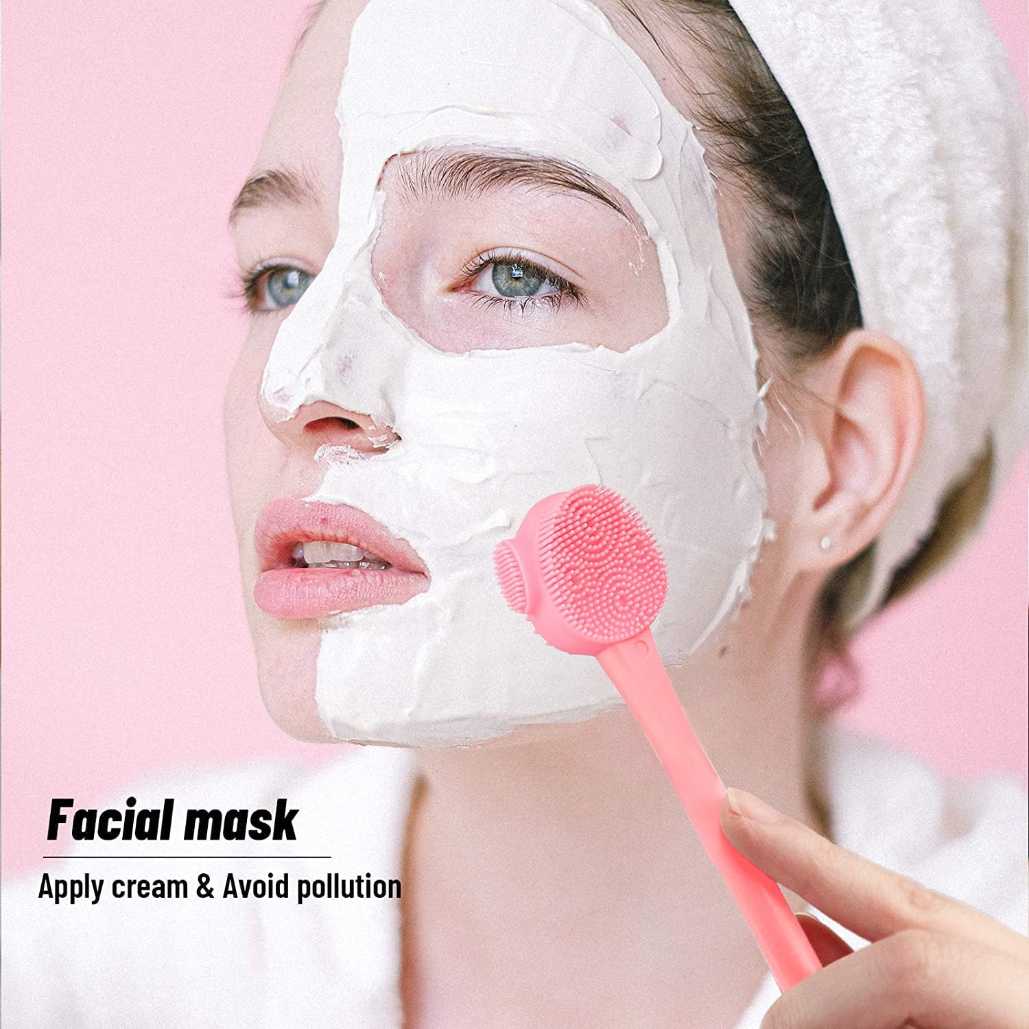 SYGA Soft Silicone Face Mask Brush - Professional Beauty Tool for Mud, Clay & Charcoal Masks, Hairless Body Lotion & Butter Applicator - Red | Perfect for Spa, Home Skincare & Facial Treatments