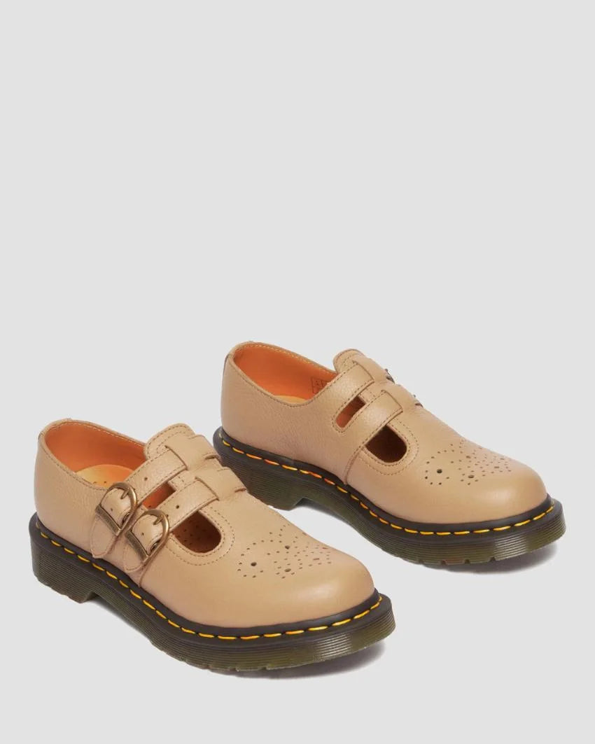 **8065 Mary Jane Shoes for Women - Savannah Tan Comfortable Flats - Perfect for Work, Casual Wear & Everyday Use**