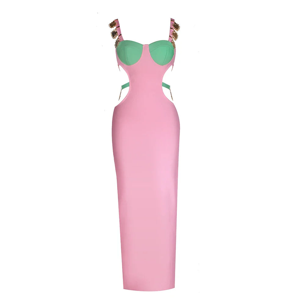 Wholesale Women's Sexy Spaghetti Strap Bandage Dress - Multi Color Hollow Out Long Dress for Cocktail Party, Night Out, Club Wear & Special Occasions