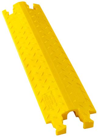 DO-MAX Single Channel Cable Protector - Heavy Duty Yellow Cord Cover for Floor Cables, Perfect for Home, Office & Event Safety Management