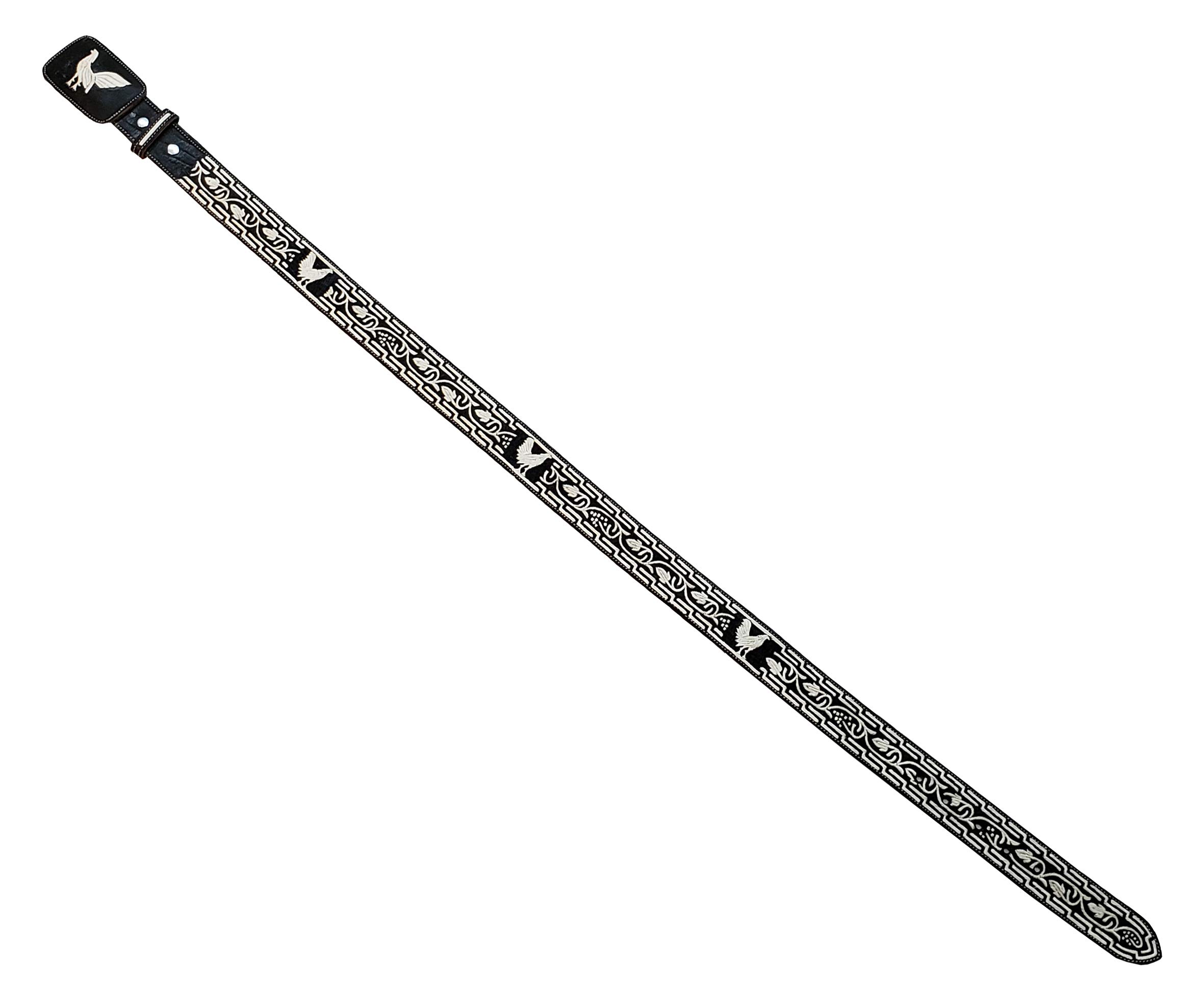 Handmade Embroidered Leather Belt for Men & Women - Stylish & Durable Fashion Accessory for Casual, Office & Special Occasions
