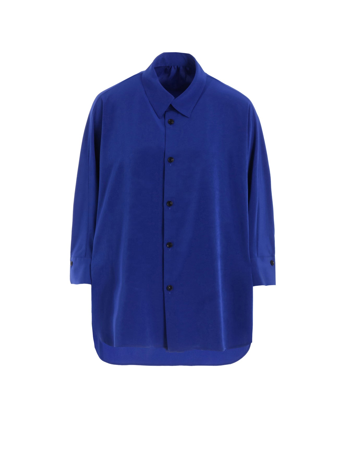 Elegant Crepe de Chine Half Sleeve Cape Blouse - Women's Fashion Tops for Office Wear & Evening Outfits