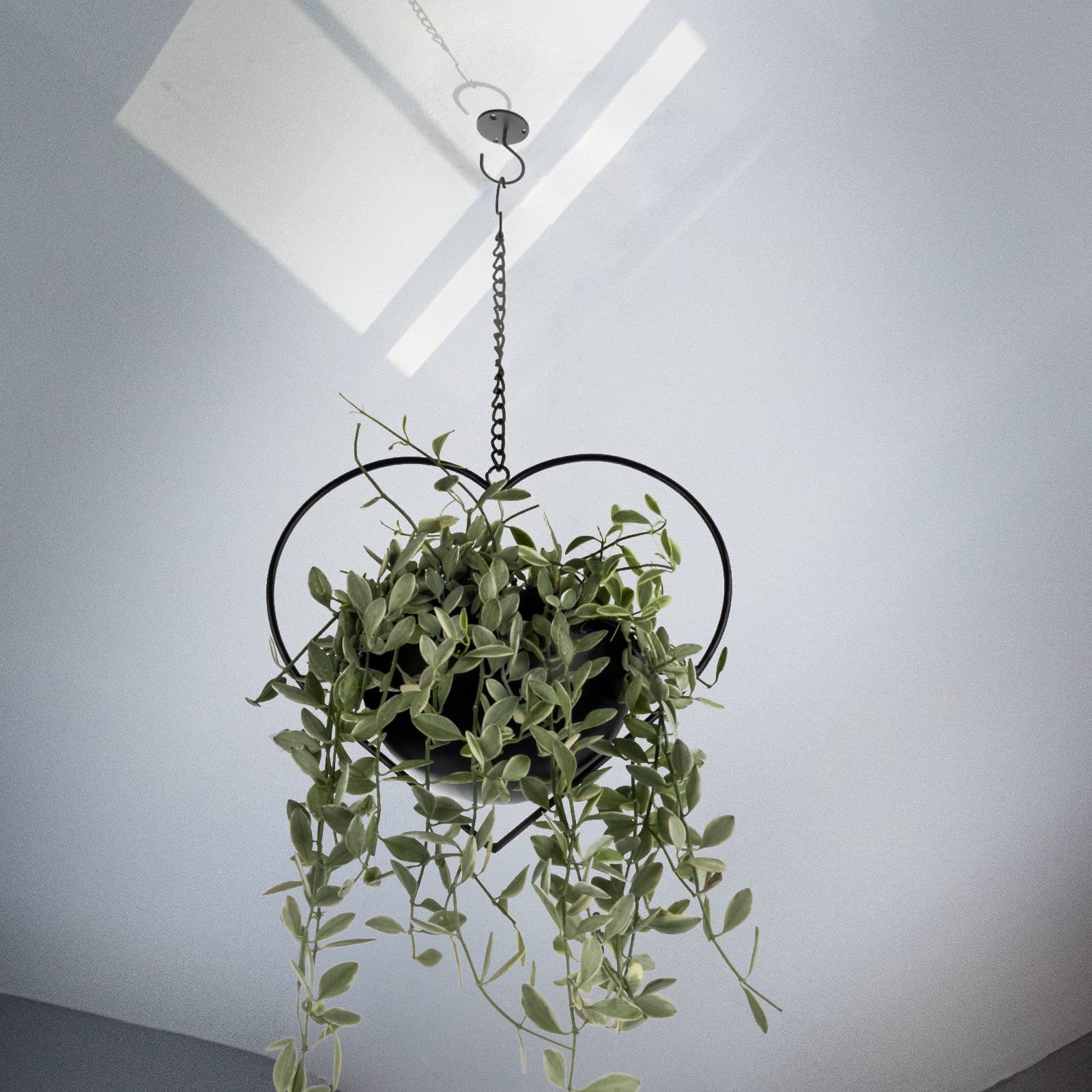 Boho Heart Shaped Hanging Plant Holder - 2 Pack with 6