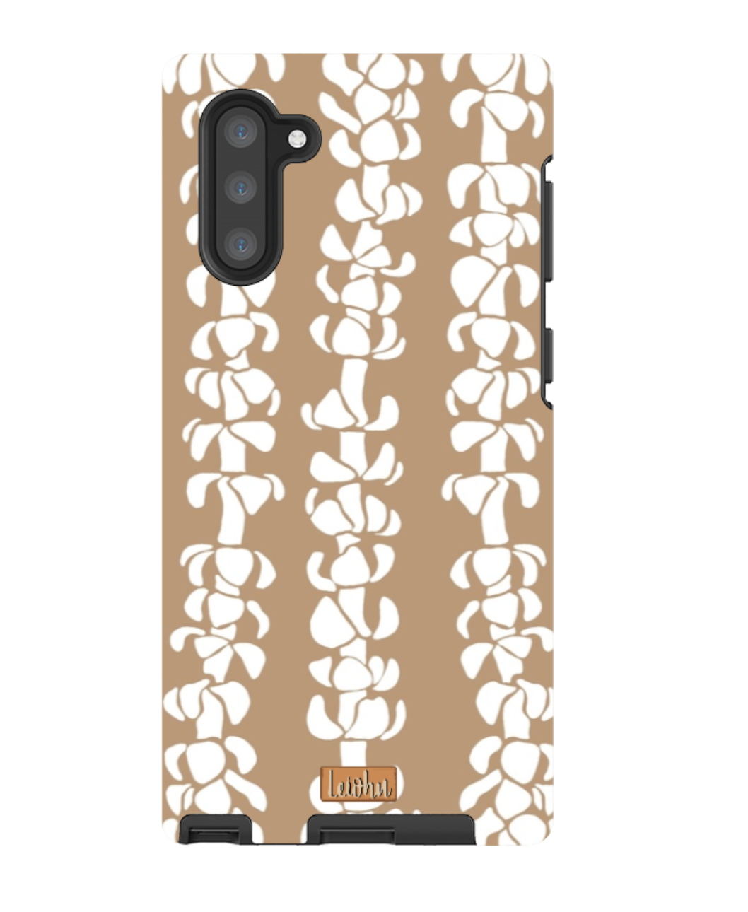 Puakenikeni Tan Leather Case for Samsung Galaxy Note Series - Slim Protective Cover with Card Holder for Everyday Use & Travel