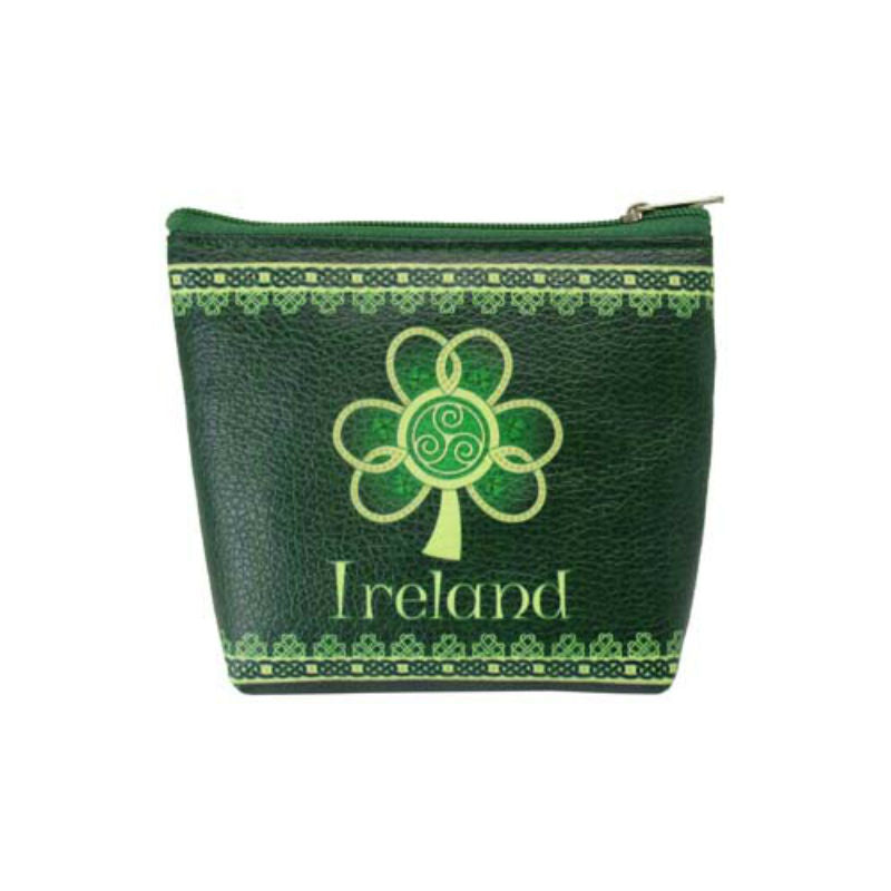 Shamrock Spiral Zip Purse - Stylish & Secure Wallet for Women - Perfect for Everyday Use, Travel & Gift Giving