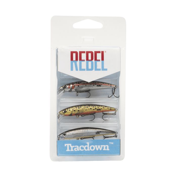 Rebel Tracdown Ghost Minnow Crankbaits 3 Pack - Topwater Fishing Lures for Bass, Trout & Walleye - Perfect for Freshwater & Saltwater Fishing