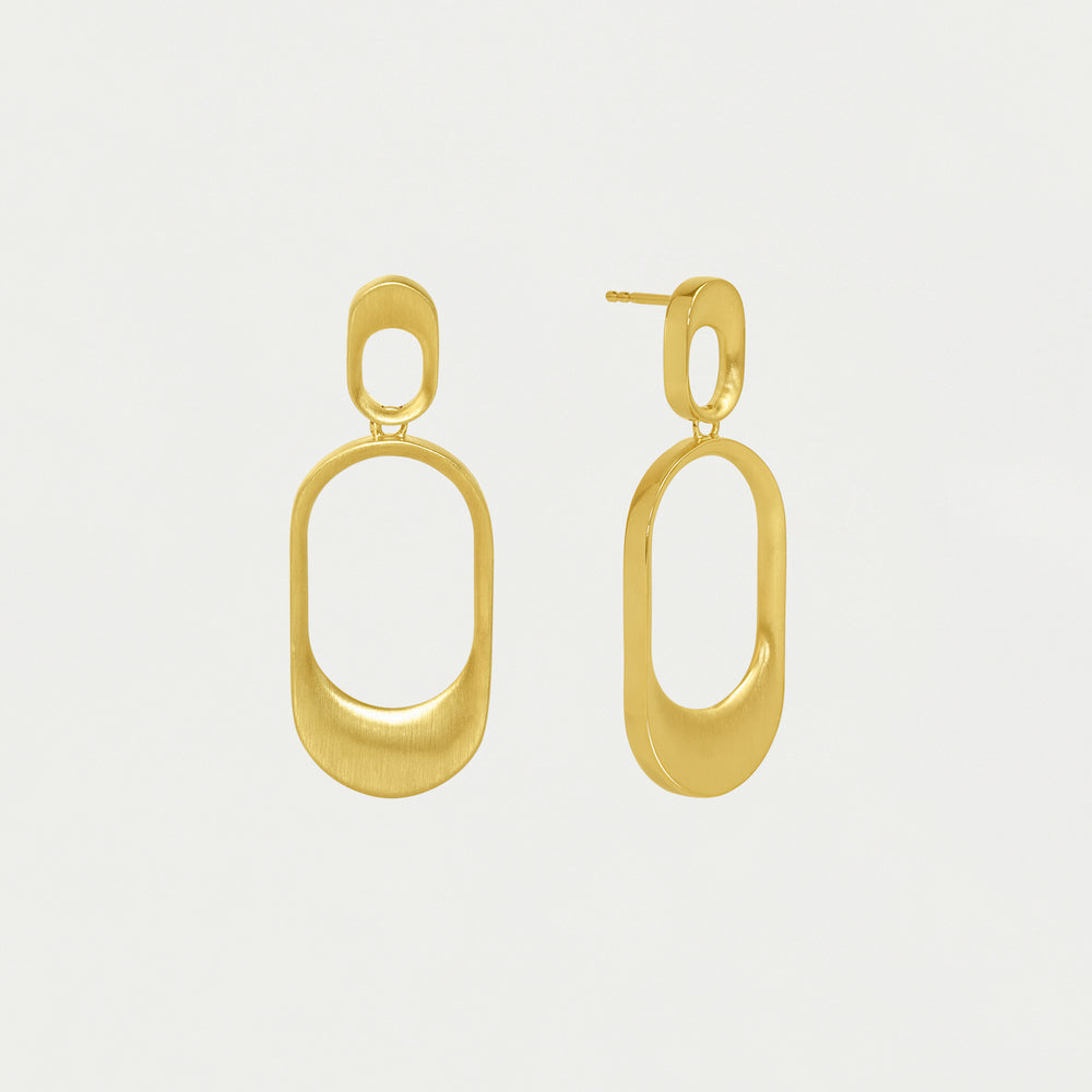 Bleecker Drop Earrings - 14K Gold Dangle Earrings for Women, Elegant & Lightweight Everyday Jewelry - Perfect for Parties, Weddings & Office Wear