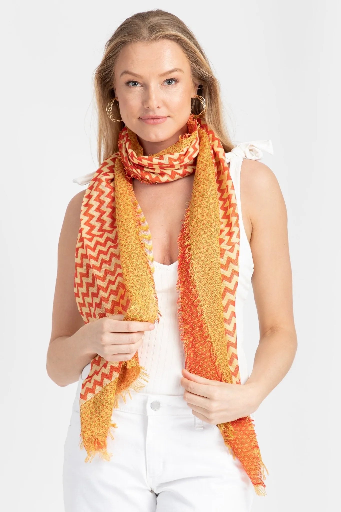 Stylish Mabel Chevron Scarf - Soft Winter Fashion Accessory for Women - Perfect for Cold Weather, Office & Outdoor Activities