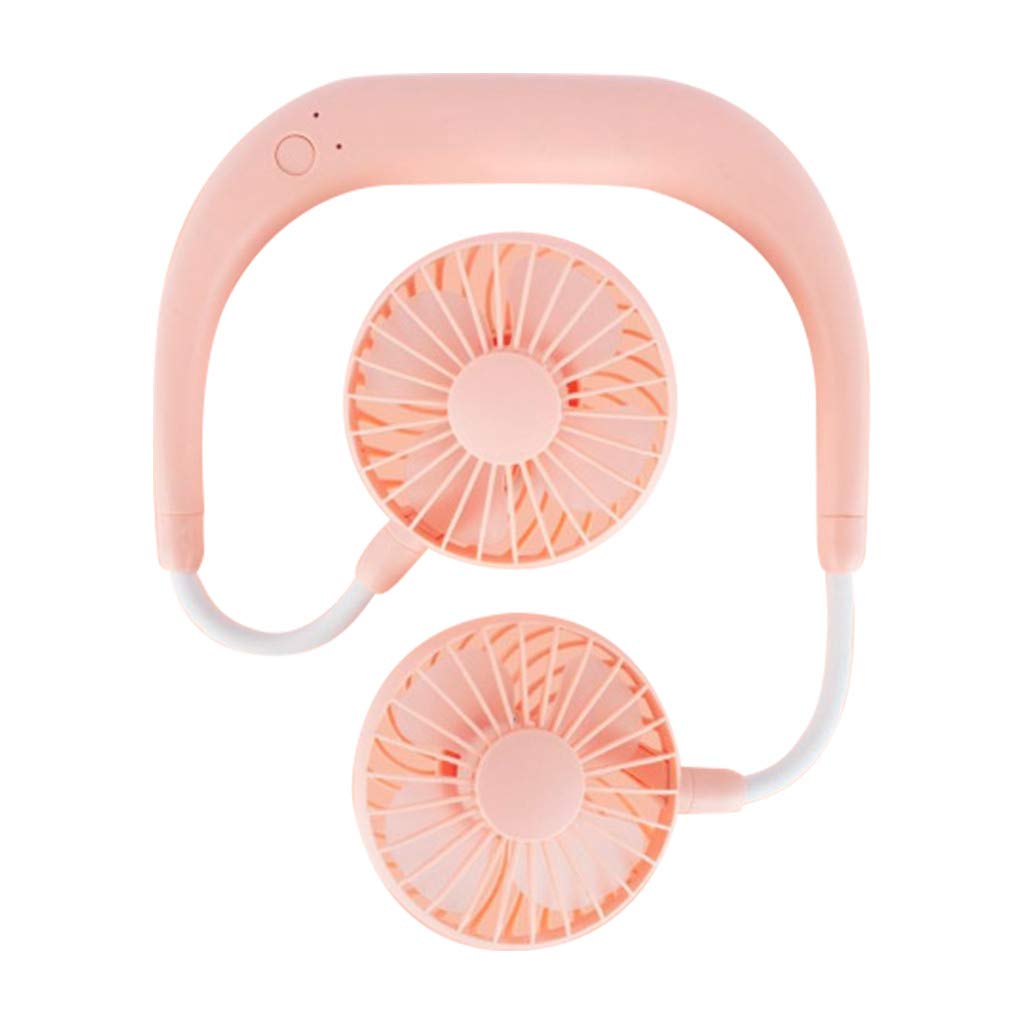 Portable Neck Fan with 360° Rotation - USB Rechargeable, 3 Speed Settings, Dual Cooling for Outdoor, Travel, Sports & Office Use