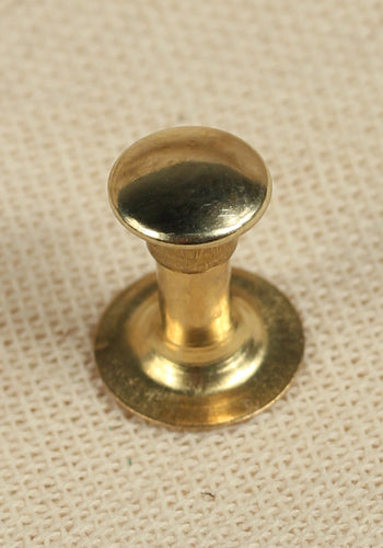 6.8mm x 10.5mm Hollow Rivets - Iron & Brass Fasteners for Leather Craft, Metal Fabrication & DIY Projects