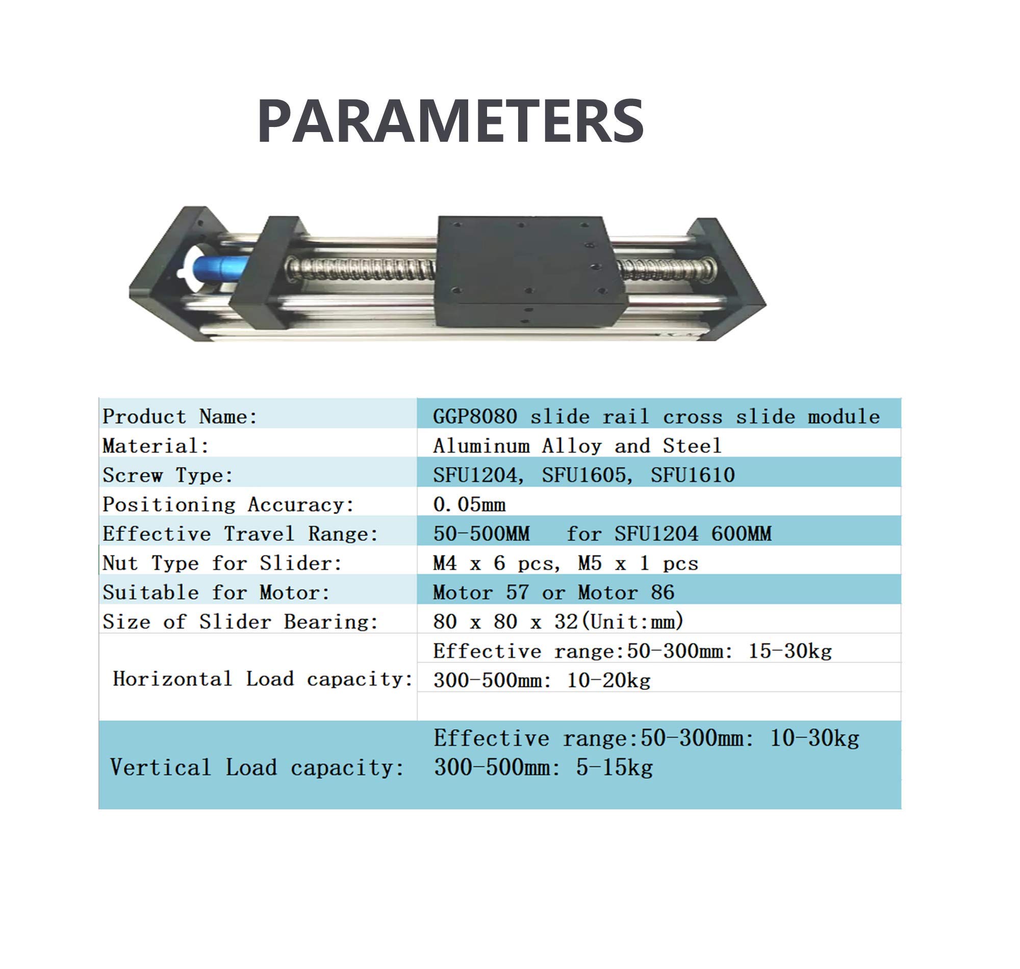 High Precision 100mm Travel Ball Screw Linear Guide Slide RM1605 SFU1605 with 86 Stepper Motor - CNC Motion Sliding Table System for 3D Printers, Engraving Machines & DIY Automation Projects