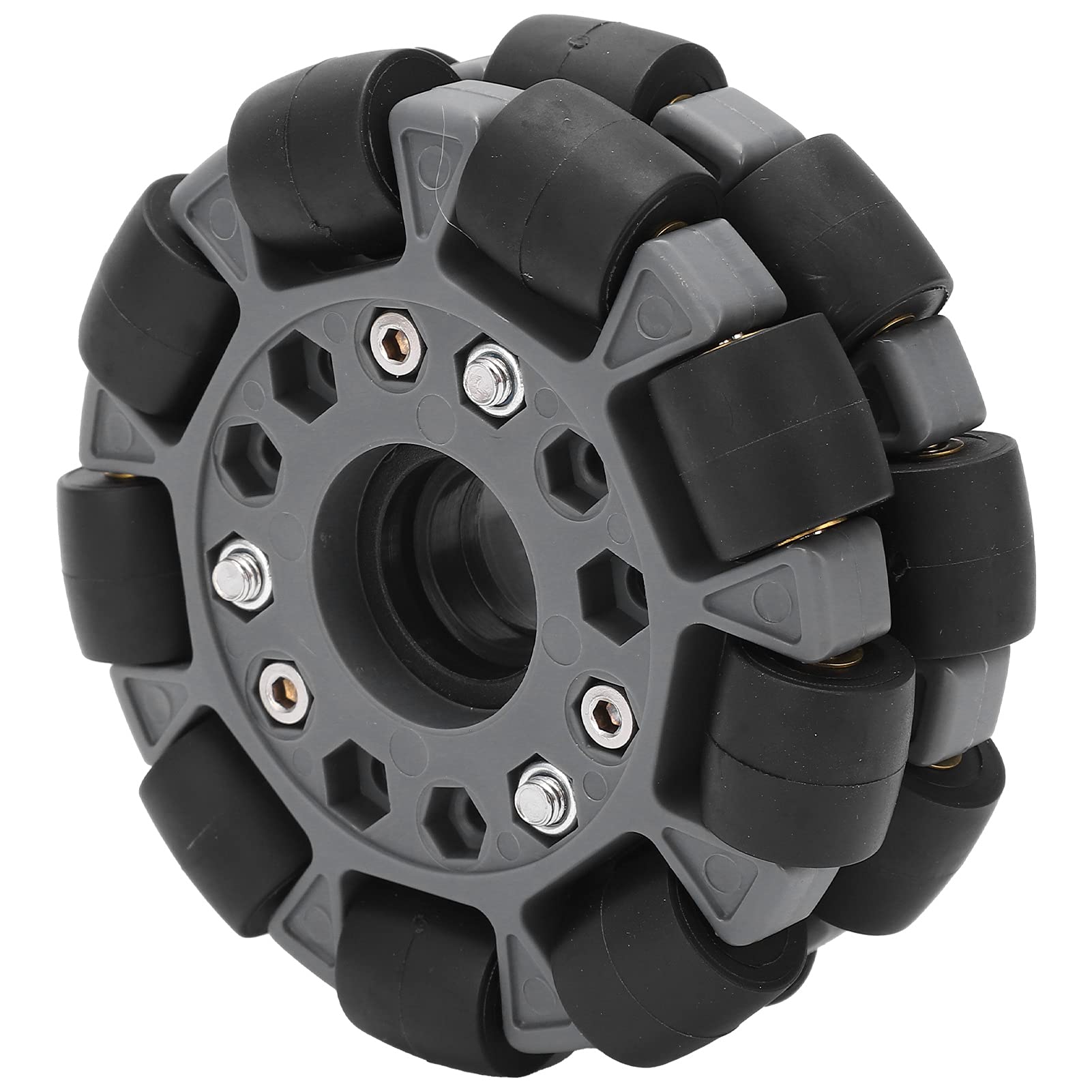Naroote 100mm Plastic Omni Wheel for Robot & Racing - Heavy Duty Mecanum Wheels for DIY Robotics, RC Cars, and Automation Projects - Perfect for Omnidirectional Movement in Robotics Competitions and STEM Education