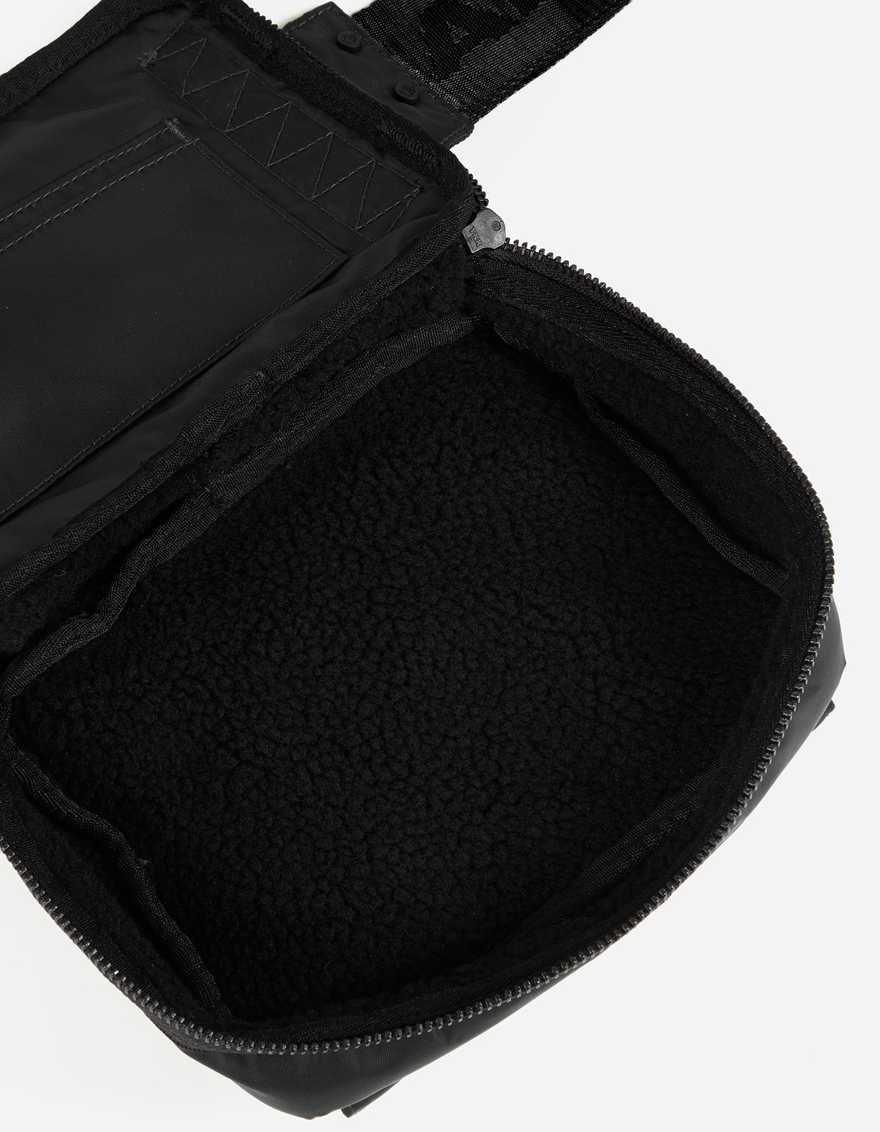 9633 Maharishi Mini Travel Waist Bag - 420D Nylon Black | Compact Waist Pack for Hiking, Running & Everyday Use