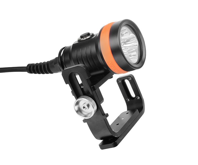 OrcaTorch D630 V2.0 Professional Scuba Diving Light with Umbilical Cord - Underwater Flashlight for Cave, Wreck & Technical Diving