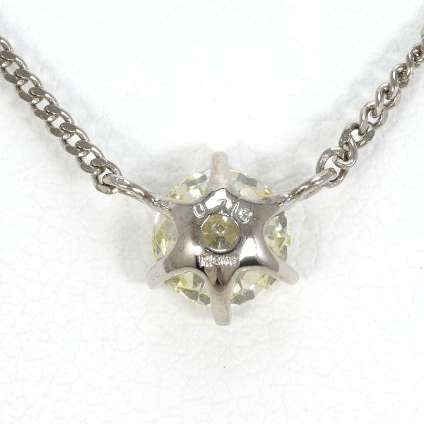 18K White Gold Necklace with Yellow Diamond Pendant - Elegant Women's Jewelry for Weddings, Anniversaries & Special Occasions