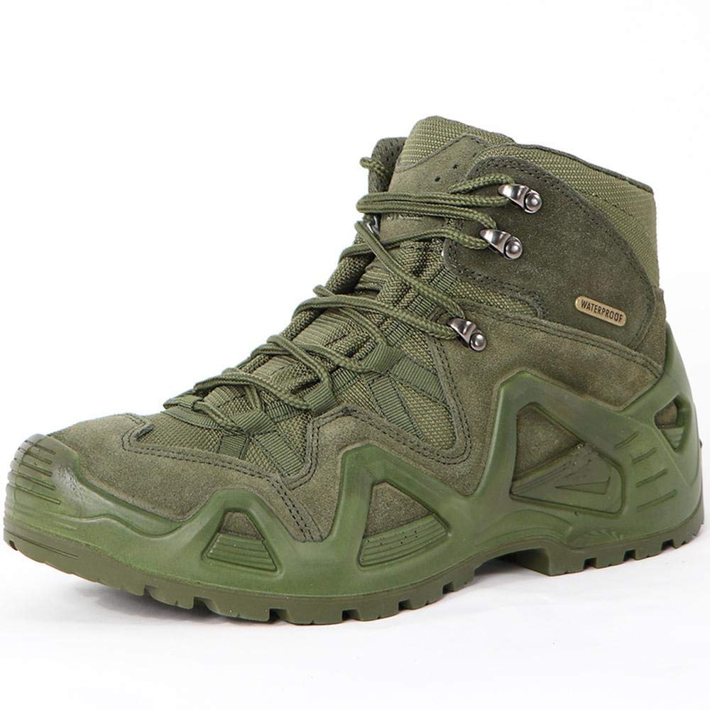 **Men's Tactical Boots - Lightweight Ankle High Military Combat Boots, Breathable Army Boots with Lace-Up Design, Green (Size 39) - Perfect for Hiking, Outdoor Adventures & Tactical Training**