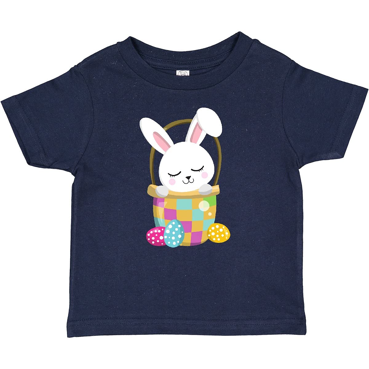 Inktastic Easter White Bunny Cute Bunny Easter Eggs Baby T-Shirt - Adorable Easter Outfit for Infants & Toddlers - Perfect for Easter Egg Hunts, Family Photos & Spring Celebrations