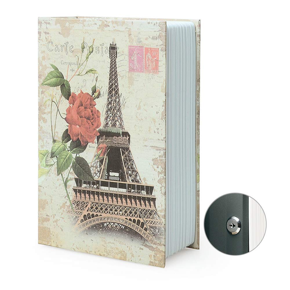 Small Diversion Book Safe Storage Box - Dictionary Secret Safe with Combination Lock & Key - Hidden Book Safe for Valuables - Perfect for Home, Office & Travel Security