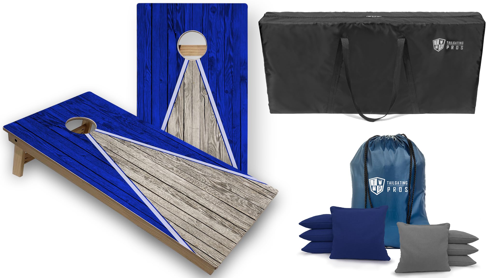 Premium Tournament Grade Cornhole Boards Set - 4'x2' Regulation Size with Pyramid Design, Built-in Multicolor LED Lights, 8 Bean Bags & Carrying Case - Perfect for Tailgating Parties, Backyard BBQs, and Outdoor Family Games