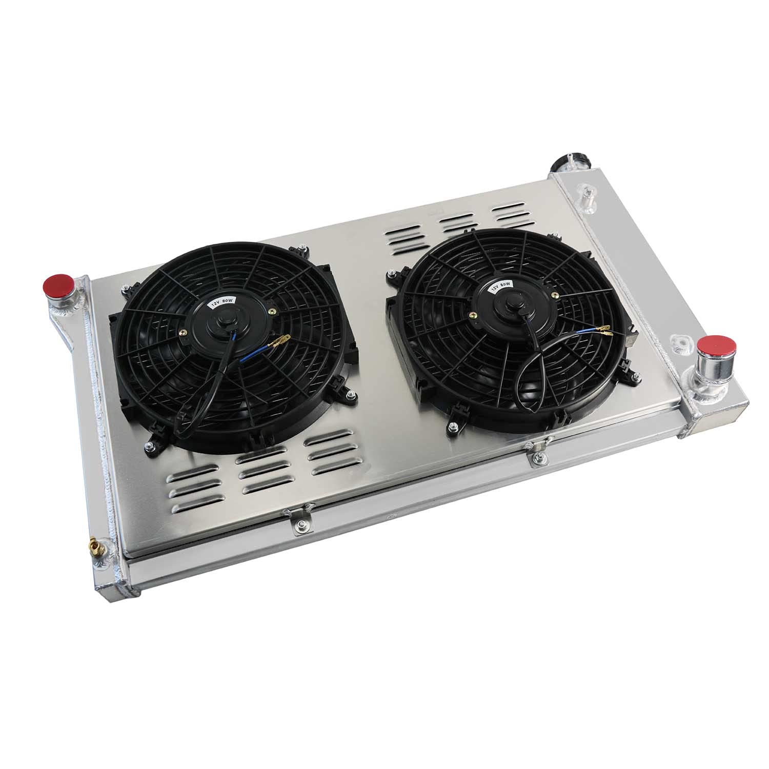 ECMRAD 3 Row Aluminum Radiator with Dual 12
