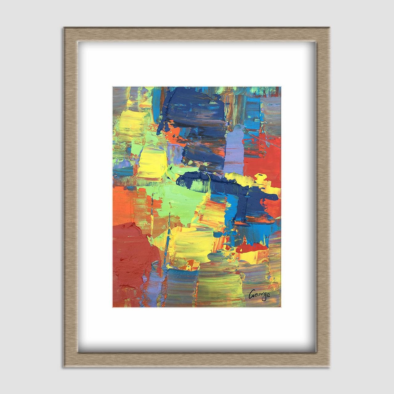 Abstract Art Wall Decor - Modern Oil Painting on Canvas - Small Original Abstract Wall Art for Living Room, Bedroom & Office Decor