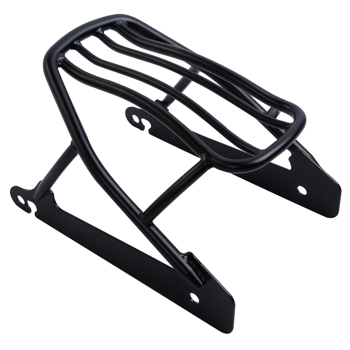 TCT-MOTORPARTS Black Heavy-Duty Solo Luggage Rack for Harley Dyna Street Bob & Super Glide 2006-2017 Models (Replaces OEM 52796-09) - Perfect for Motorcycle Touring & Daily Commuting