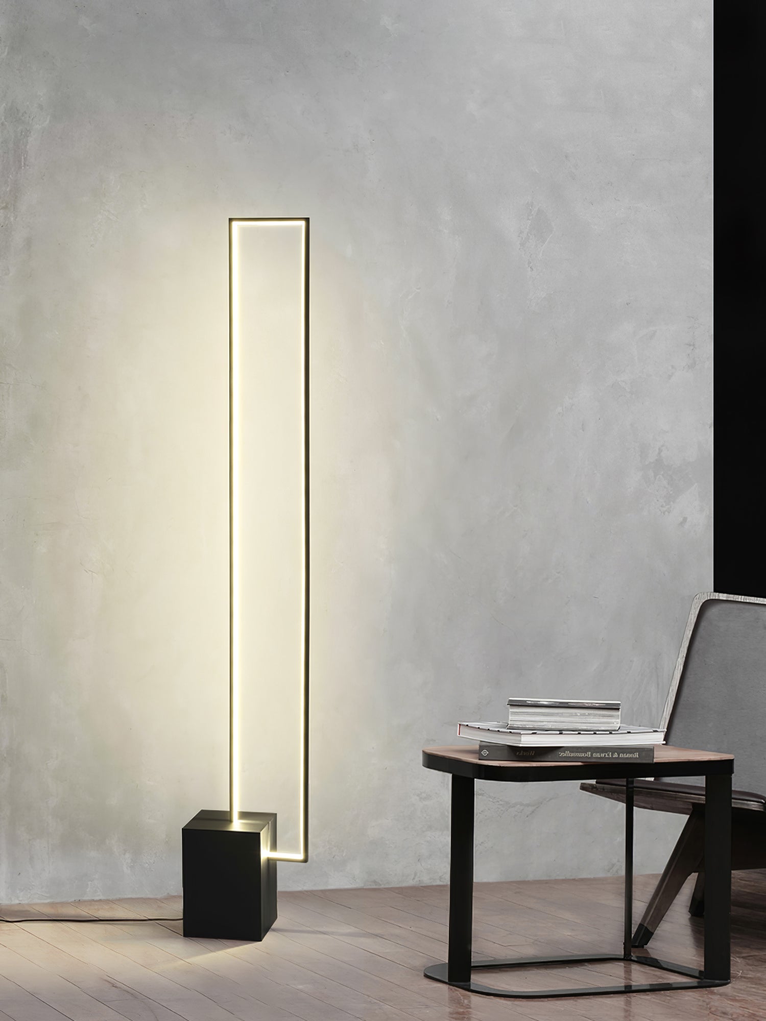 Modern LED Edge Floor Lamp with Adjustable Brightness - Perfect for Living Room, Bedroom, and Office Lighting