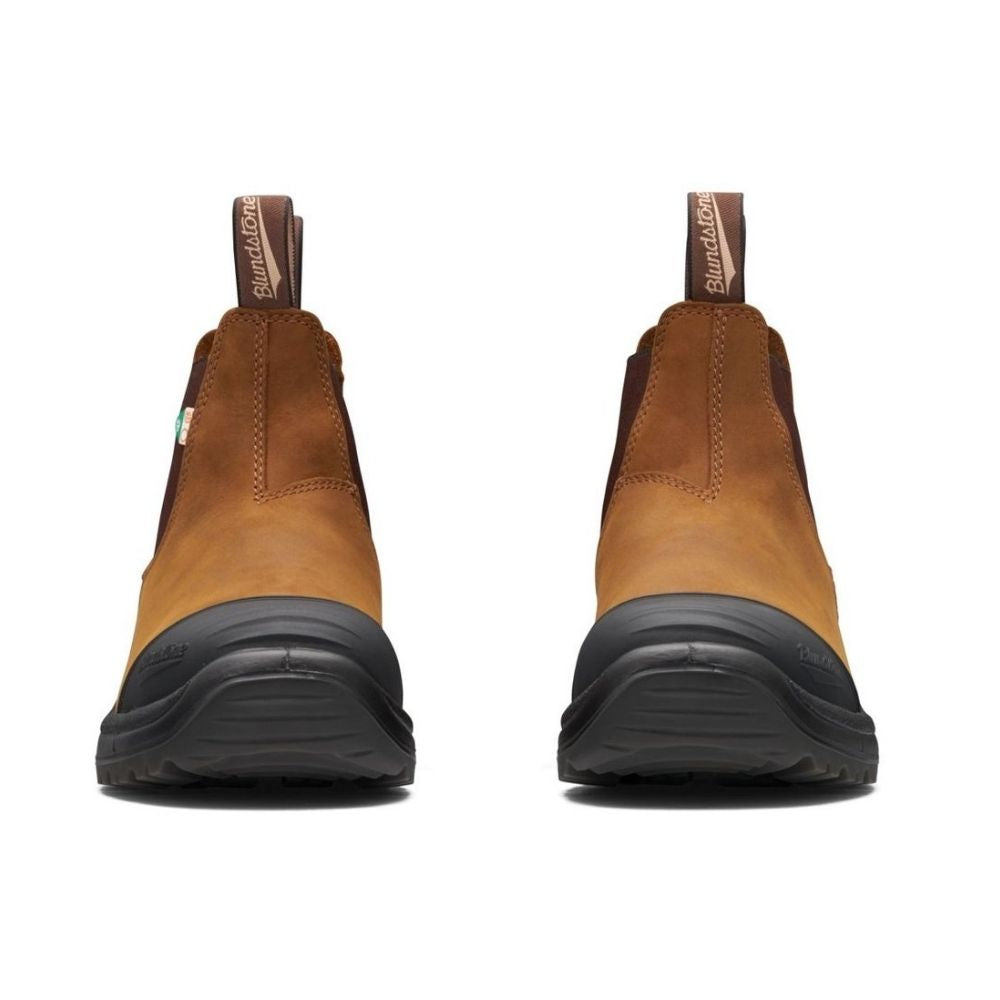 Blundstone 169 Unisex Slip-On Steel Toe Work Boots - Safety Shoes with Rubber Toe Cap & Crazy Horse Leather - Perfect for Construction, Warehouse and Industrial Work
