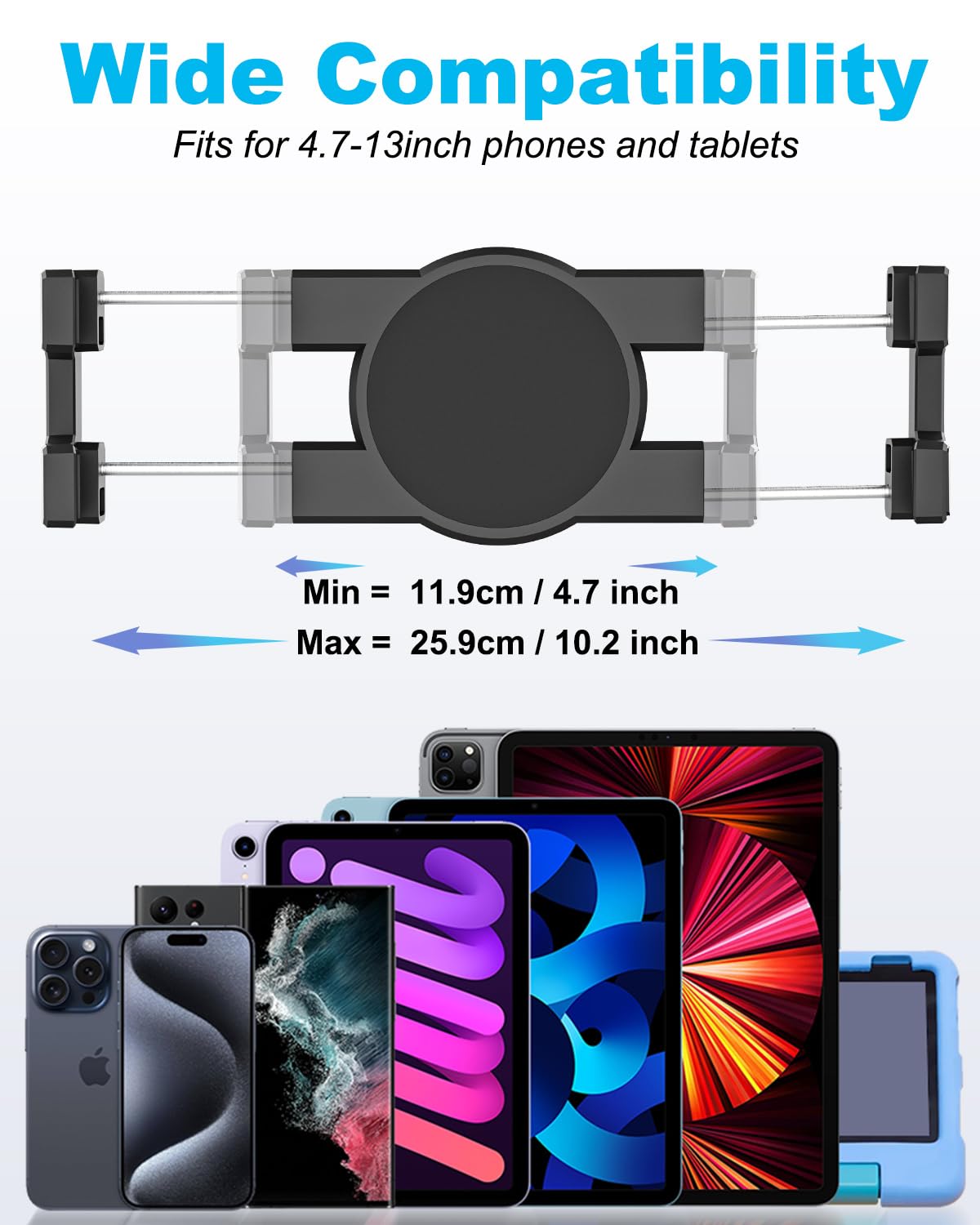 Adjustable Gooseneck Tablet Holder Stand for 4.7