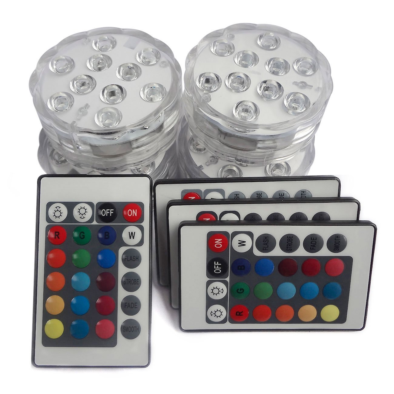 **Tripop Waterproof LED Vase Light - 4 Pack Glass Floral Lamp with RGB Color Changing, Remote Control & Battery Operation - Perfect for Home Decor, Weddings, Parties & Outdoor Events**