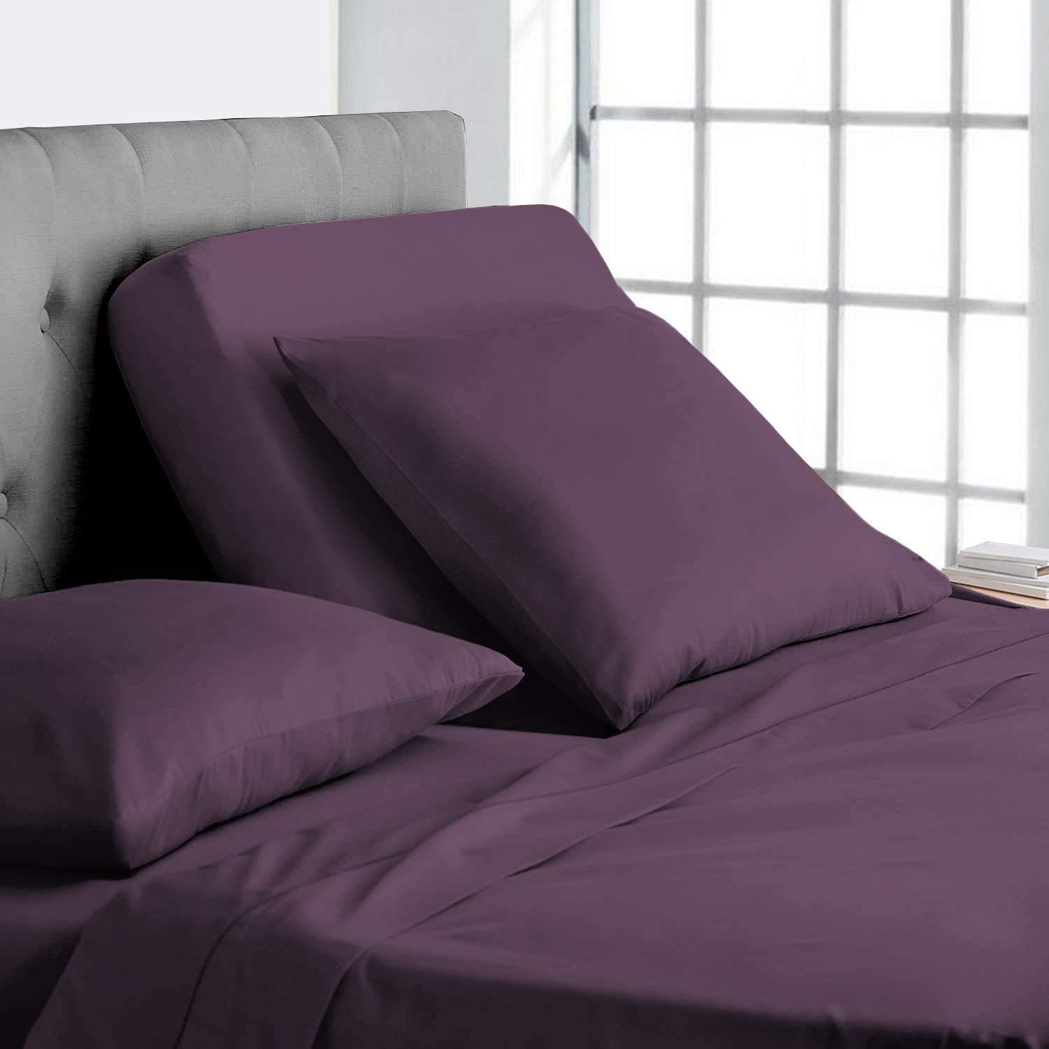 Premium 800 Thread Count 100% Egyptian Cotton Split Queen Sheet Set for Adjustable Beds - 21