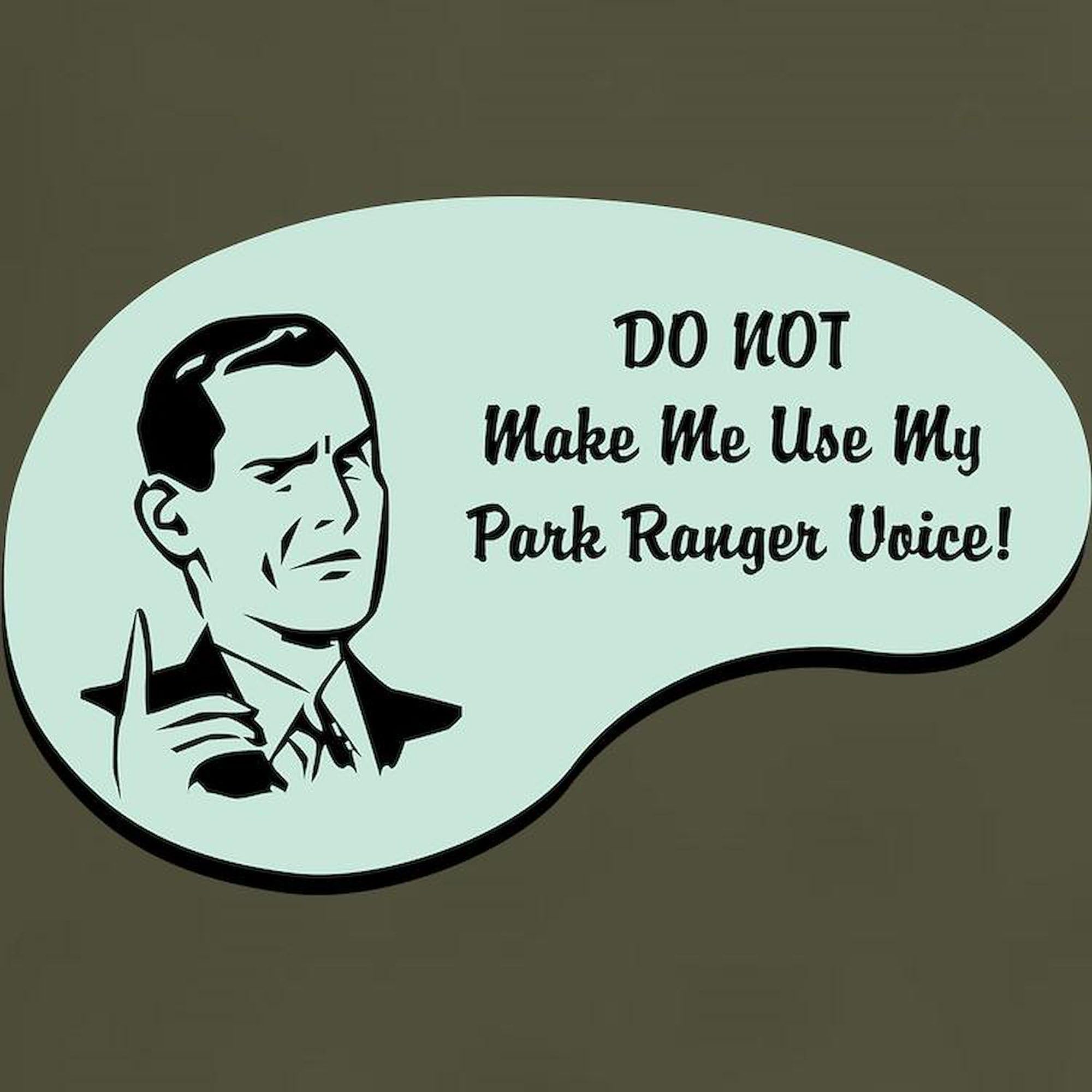 Park Ranger Voice Dark T-Shirt for Men - 100% Cotton Classic Graphic Tee | Outdoor Adventure, Camping & Hiking Apparel