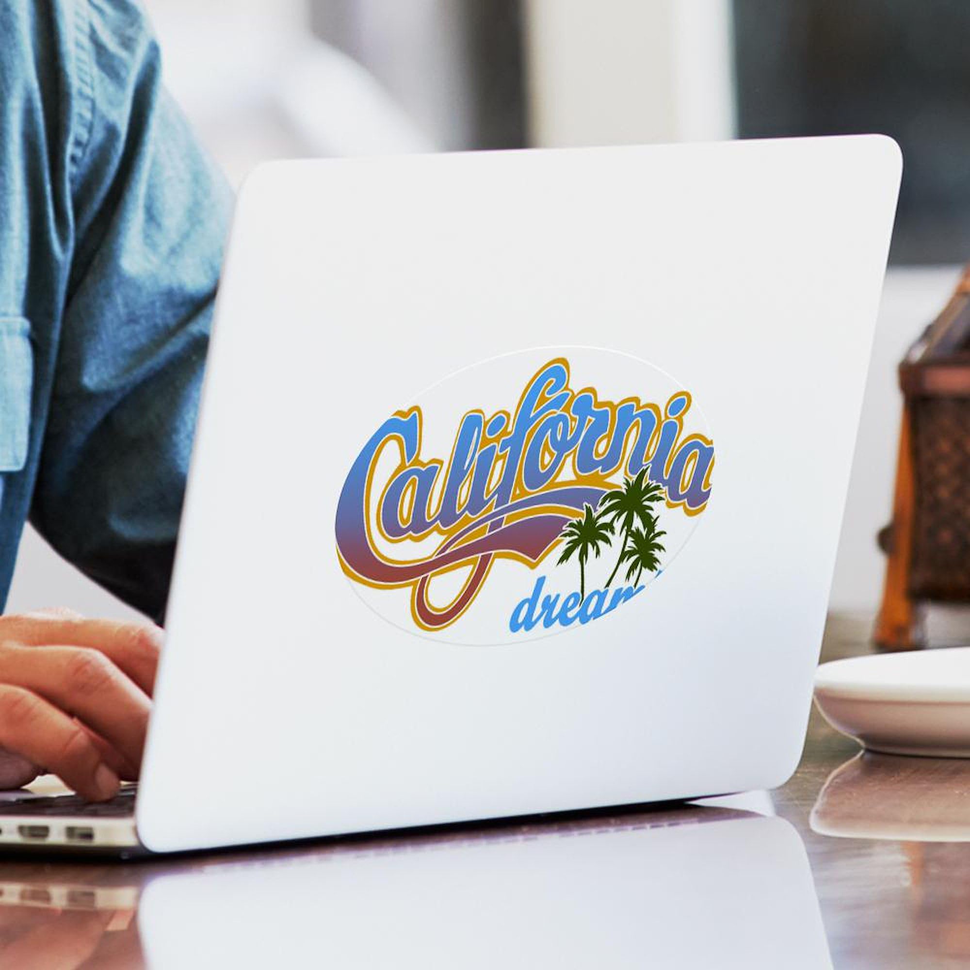 California Dreamin Car Bumper Sticker - Oval Decal for Cars & Laptops