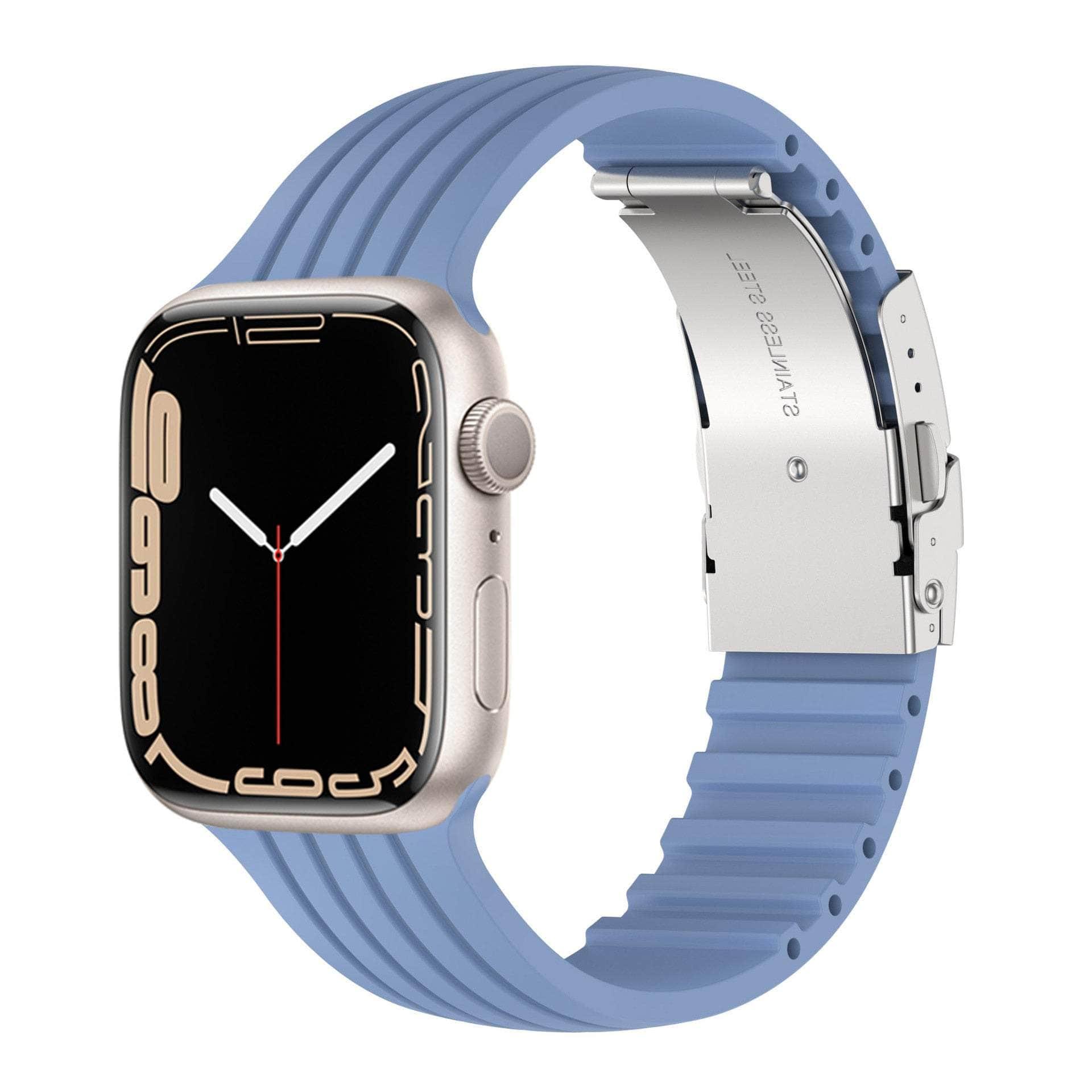 Premium Apple Watch Silicone Band - Soft Durable Replacement Strap for Apple Watch Series 9/8/7/SE/6/5/4/3/2/1 - Perfect for Workouts, Running & Everyday Wear