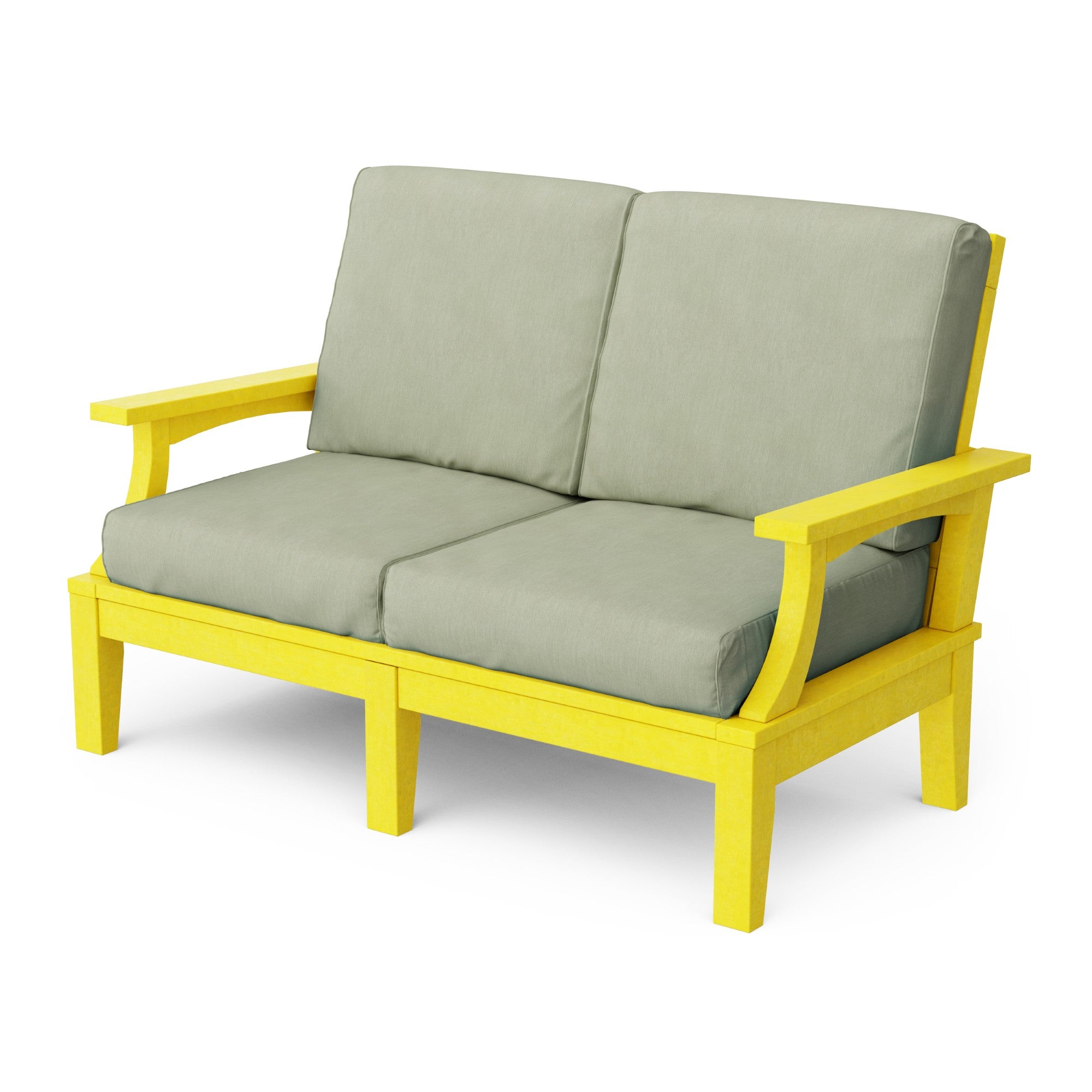 Heritage Deep Seating Love Seat Cushioned Sofa - Outdoor Patio Furniture for Garden, Poolside & Backyard Relaxation