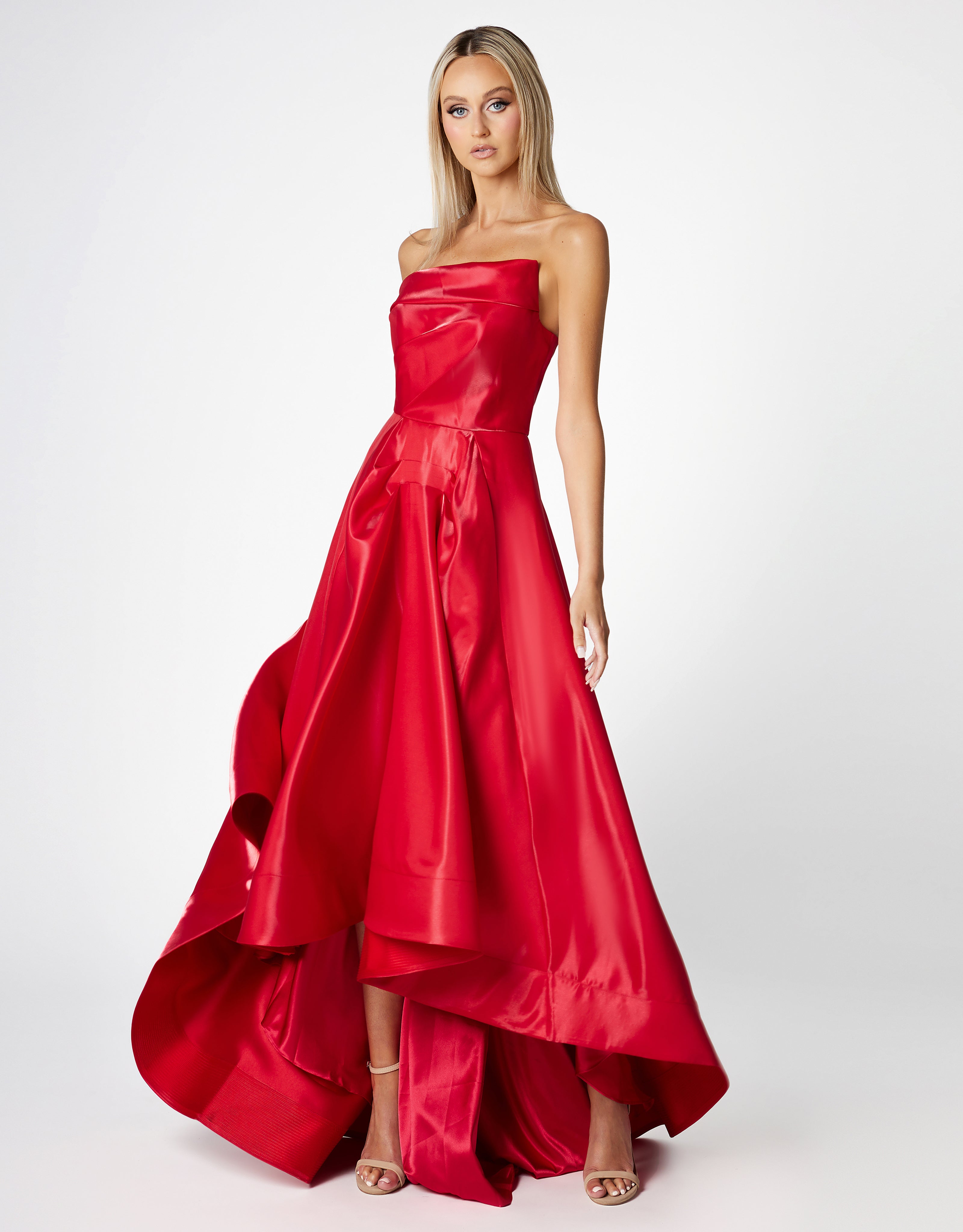 Odette Asymmetric Hi-Low Evening Gown - Elegant Formal Dress for Prom, Wedding & Special Occasions