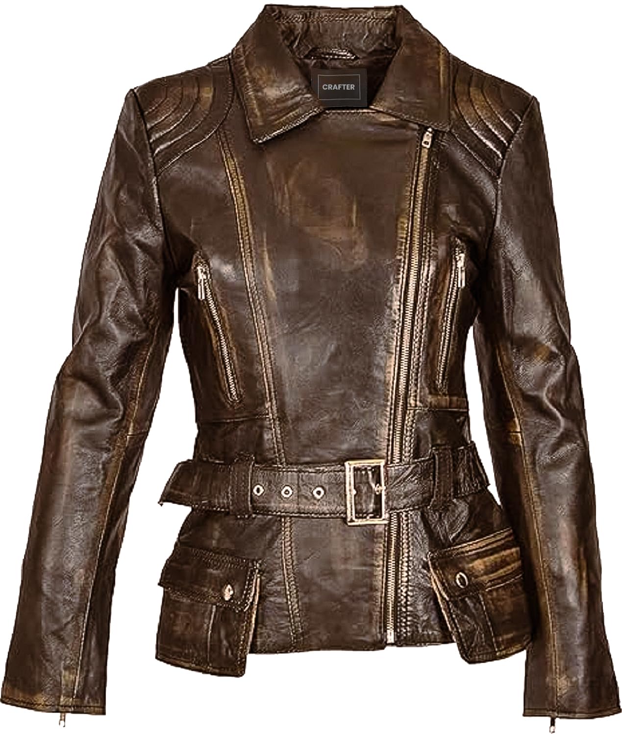 Genuine Lambskin Leather Jacket for Women - Classic Black Biker Jacket | Premium Motorcycle Jacket for Women | Stylish Outerwear for Riding, Travel & Everyday Wear