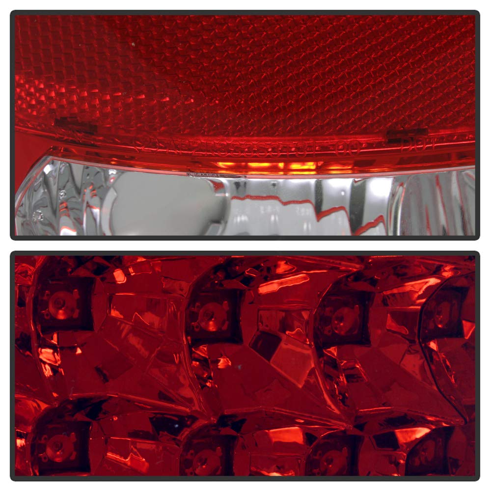 ACANII LED Tail Lights Brake Lamps for 2000-2006 Chevy Suburban 1500/2500 & Tahoe - Red/Clear Lens (Driver & Passenger Side) - Upgrade Your Truck's Style & Safety for Night Driving & Off-Road Adventures