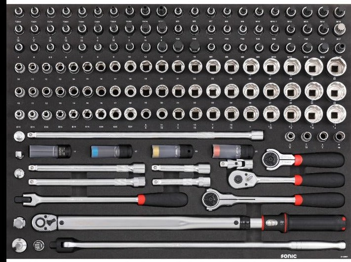 Sonic Foam System Combination Set - 149 Pieces (1/2 Inch, 29 XD) for Car Detailing, Home Cleaning & DIY Projects