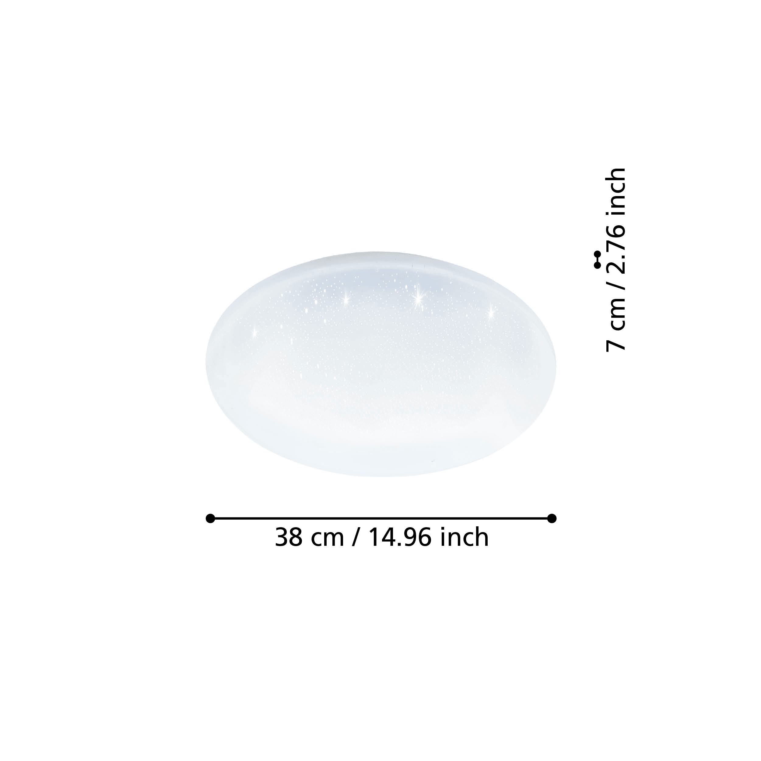 Eglo Connect Totari Z Smart Round White LED Flush Ceiling Light 38cm - Dimmable Modern Lighting for Bedroom, Kitchen & Living Room