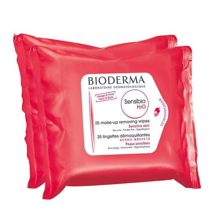 Bioderma Sensibio H2O Micellar Water Cleansing Wipes for Sensitive Skin - Gentle Makeup Remover & Face Cleanser for Daily Skincare Routine