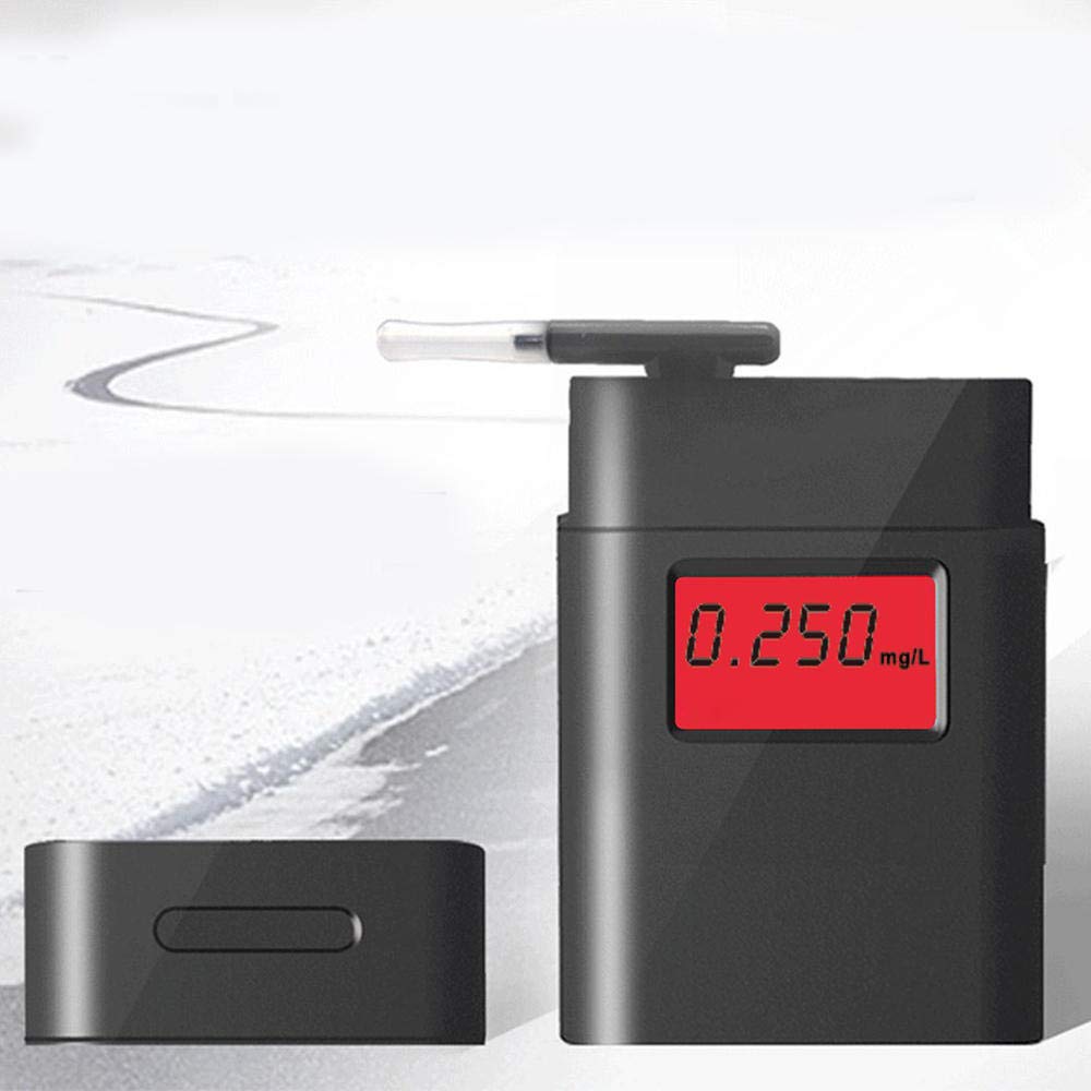 Professional Breath Alcohol Tester with LCD Digital Display - Portable Police-Grade Breathalyzer for Personal & Workplace Safety | Includes Mouthpieces for Accurate BAC Testing | Perfect for Nightlife, Driving Safety, and Workplace Compliance