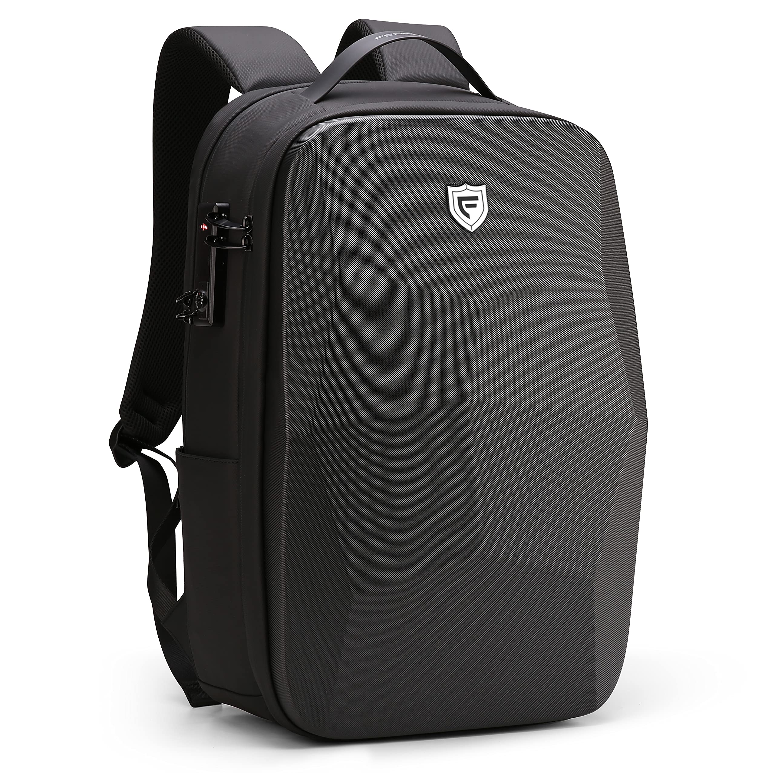 FENRUIEN 17.3-Inch Anti-Theft Waterproof Laptop Backpack for Men - Durable Hard Shell Business Travel & Gaming Computer Bag with USB Charging Port - Perfect for Work Commute, College Campus & Airplane Carry-On
