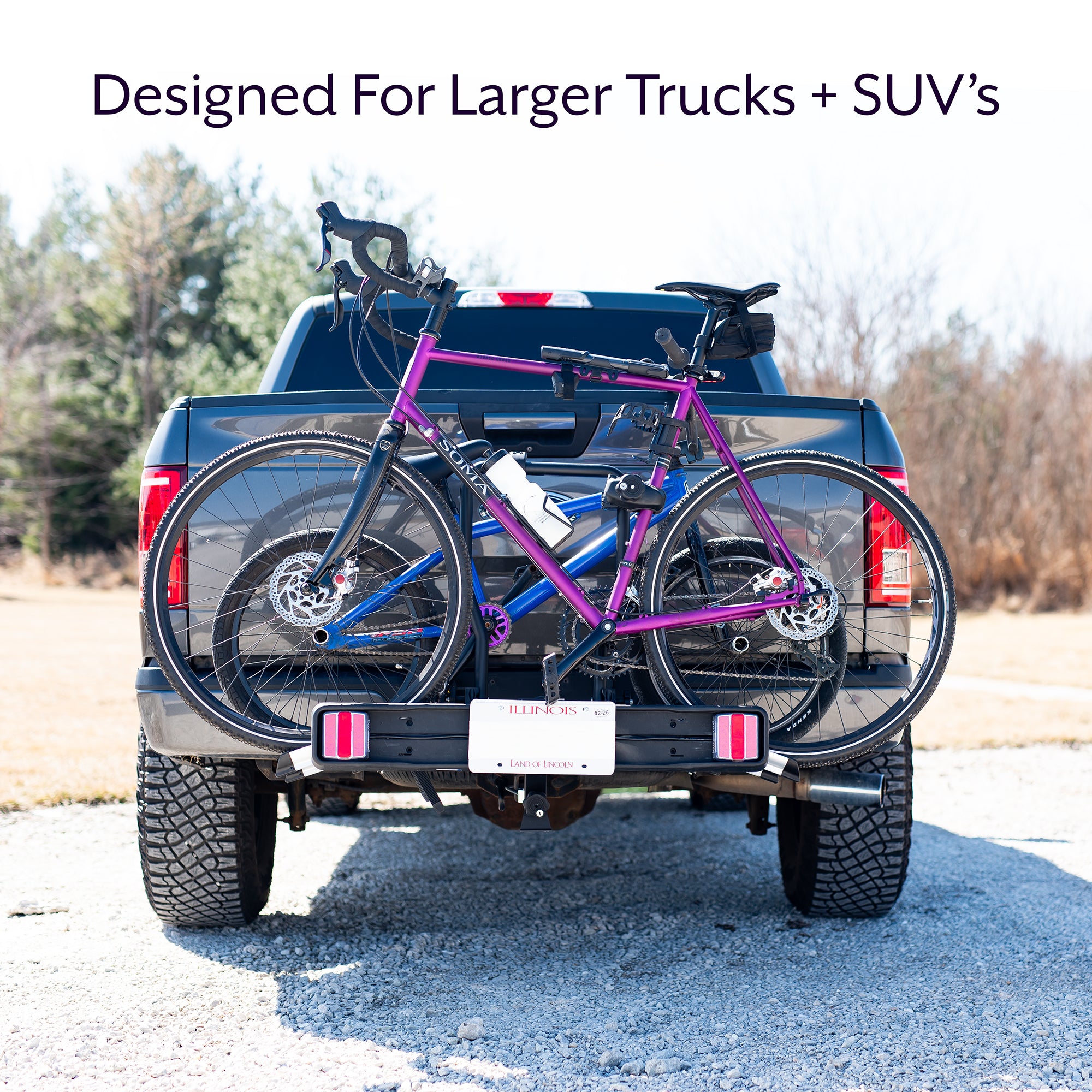 VIVO Hitch Bike Rack with LED Taillights & License Plate Holder - 2 Bike Carrier for SUVs, Trucks & Vans - Perfect for Road Trips, Camping & Outdoor Adventures