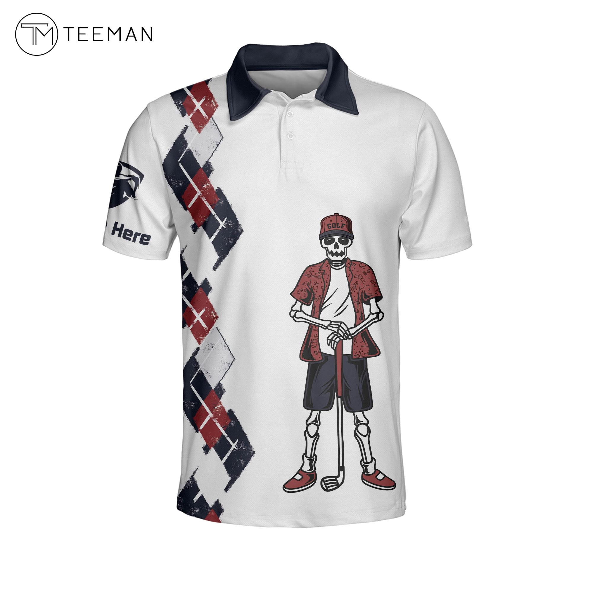 TEEMAN Custom Funny Golf Polo Shirts for Men - Crazy Wild Print Short Sleeve Polos - Perfect Gift for Dad | Ideal for Golf Outings, Father's Day & Casual Wear